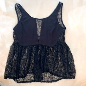 BCBGeneration Black Lace Top